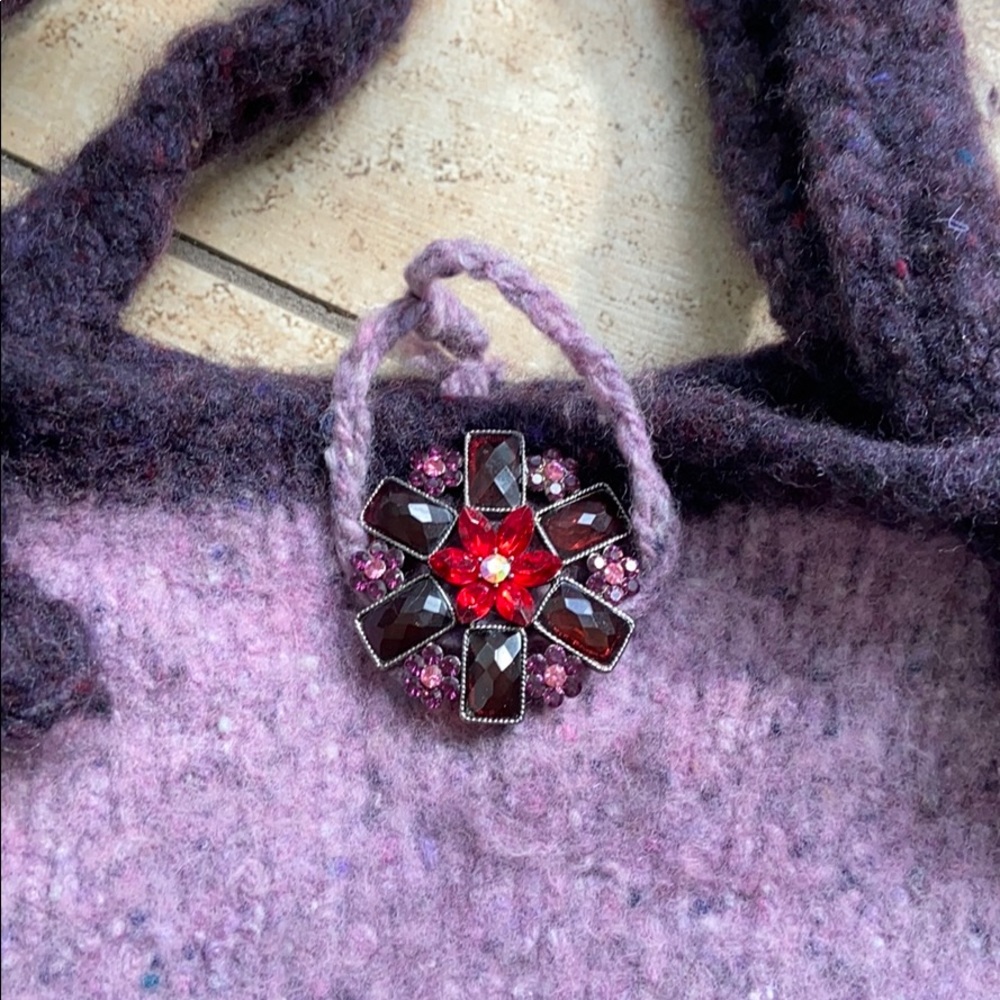 Hand Knit Wool Bag - Picture 5 of 7